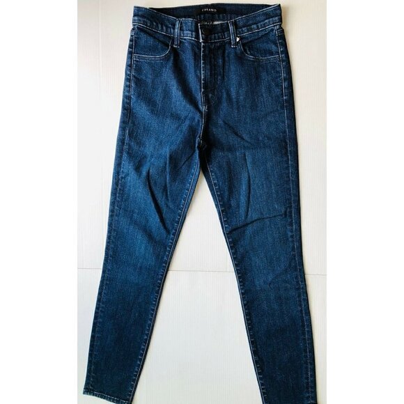 J Brand Dark Vibes Denim Alana High Rise Cropped Skinny Jeans Size 25 JB000379 - Picture 8 of 11